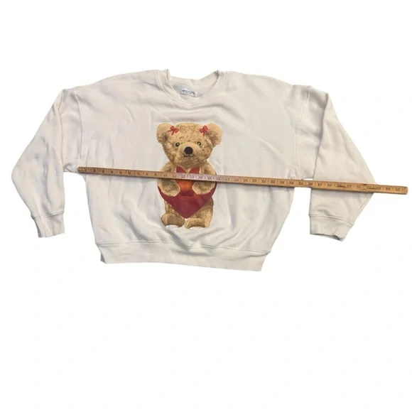 Grayson Threads Teddy Bear Graphic Sweatshirt Cream Size L - Picture 3 of 6